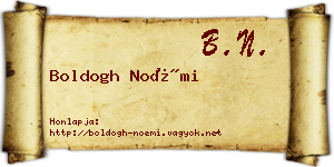 Boldogh Noémi névjegykártya